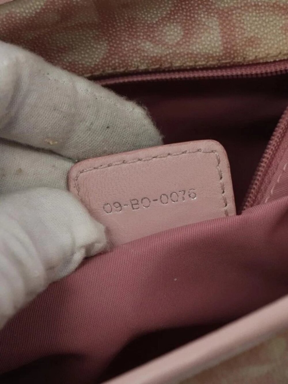 Christian Dior Trotter Canvas Romantic Chain Bag PVC Pink Silver - Picture 15 of 16